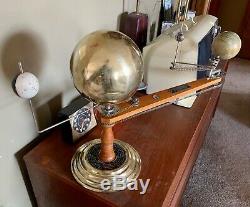 Trippensee Planetarium Brass Maple Orrey Complete Operational See Video Demo