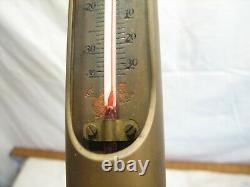 Unique Brass Wall Thermometer Steampunk Gauge Instrument Mermaid Logo Fine Tool