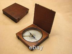 Unsigned Francis Barker Victorian mahogany cased pocket compass, circa 1860