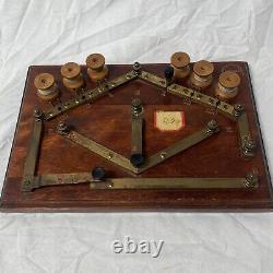 VTG Wood & Brass Central Scientific Electric Experiment Circuit Board Steampunk