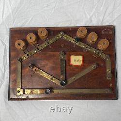 VTG Wood & Brass Central Scientific Electric Experiment Circuit Board Steampunk