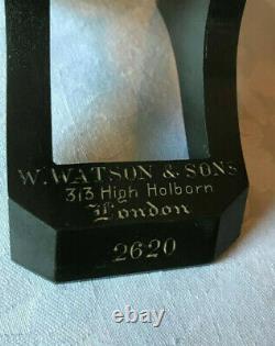 Very Early Antique W. Watson & Sons Ltd Brass Histology Microscope c1891, Cased
