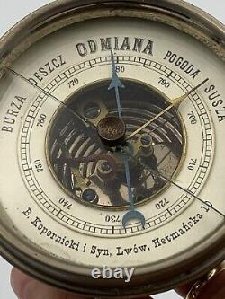 Very Rare Ukraine Antique Table Barometer B. Kopernickiy & Son For Restoration