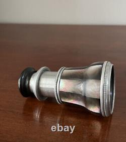 Victorian Antique Monocular Spy Glass Mother Of Peal 23A New Bond St London