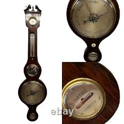 Victorian Barometer In Rosewood Case by G. Matteri of Tenbury