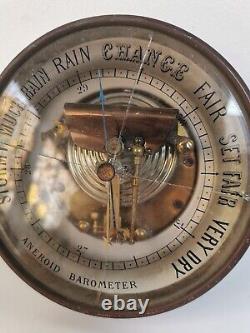 Victorian Brass Aneroid Wall Barometer Dubois & Casse 1860s