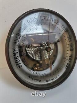 Victorian Brass Aneroid Wall Barometer Dubois & Casse 1860s