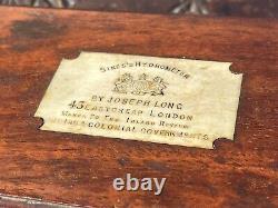 Victorian Cased Sikes Hydrometer By Joseph Long If 43 EastCheap London