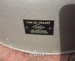 Vintage1960s Large Van De Graff Generator by WBN W. B. Nicholson Scotland DR WHO