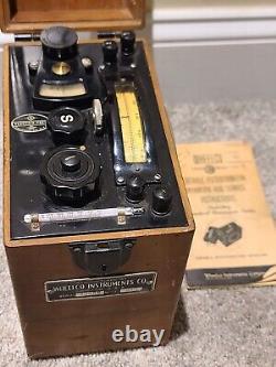 Vintage 1945 WWII Wheelco Co. Cased Potentiometer Scientific Instrument Meter