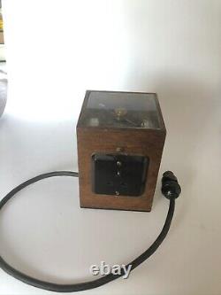 Vintage Antique Unique Timer With Electrical Wiring Working Fine Brass & Wood