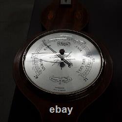 Vintage Barometer Thermometer Comitti of London Inlaid Mahogany Sheraton Style