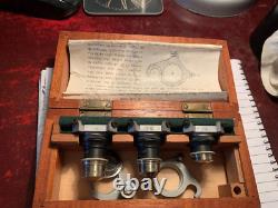 Vintage Beck-Sloan Microscope Quick-release Objective System with Three Lenses