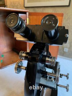 Vintage Cooke Troughton & Simms M2000 Binocular Microscope, circa 1950s, Cased
