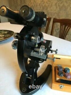 Vintage Cooke Troughton & Simms M2000 Binocular Microscope with Phase Contrast