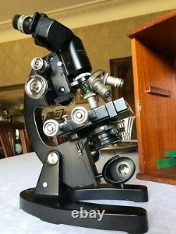 Vintage Cooke Troughton & Simms M2000 Mono/Binocular Microscope, c1950s, Cased