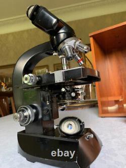 Vintage Cooke Troughton & Simms M25 Binocular Microscope circa 1950s, Cased