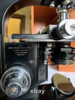 Vintage Cooke Troughton & Simms M25 Binocular Microscope circa 1950s, Cased
