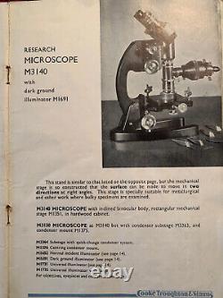 Vintage Cooke Troughton & Simms M3000 Binocular Microscope c1950s-60s, Cased