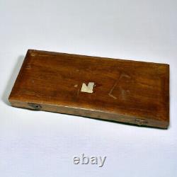 Vintage Drafting Instruments Parts Drawing Germany Wooden Box