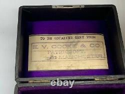 Vintage E. V Cooke Patent Microscope Brass Cases Thread Counting Lens Micrometer