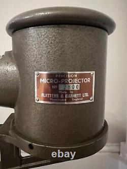 Vintage Flatters and Garnett Microprojector / Projection Microscope