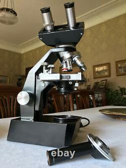 Vintage Gillett & Sibert Mono/Binocular Research Microscope Collectible
