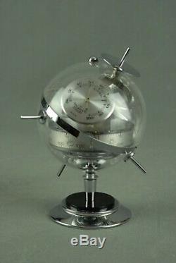 Vintage HUGER Sputnik Weather Station Barometer Thermometer Art Deco 50s 60s