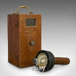 Vintage, Handheld Bearing Compass, English, Oak, Maritime, Navigation, Sestrel