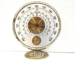 Vintage Jaeger Desk Weather Station Art Deco With Barometer & Thermometer