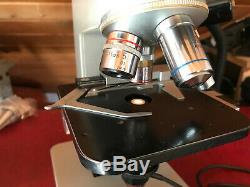 Vintage Leitz Wetzlar HM-LUX Binocular Microscope with Upgraded LED Illuminator