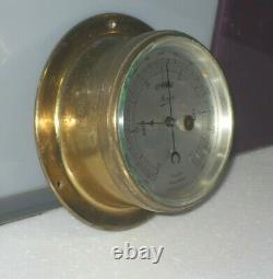 Vintage Marpro Marton Products Brass Marine Ships Yacht Barometer Nautical
