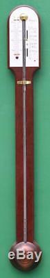 Vintage Rapport London Mahogany Stick Barometer Thermometer