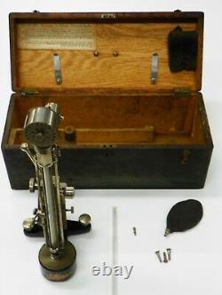 Vintage Scleroscope Metal Hardness Testing Device In Wooden Box Tb099