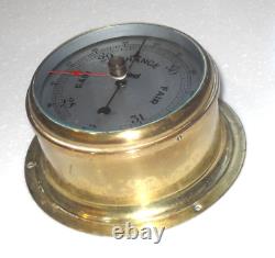 Vintage Sestrel Ships Brass Bulkhead Barometer Nautical Marine