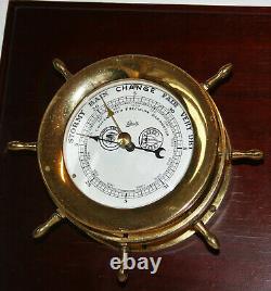 Vintage Shatz Olympic Maritime Ships Bell Clock Barometer, Thermometer Station