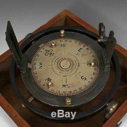 Vintage Ships Bearing Plate, English, Maritime, Compass, Navigation, Ornament
