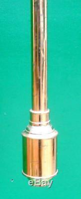 Vintage Ships Marine Gimbaled Brass Stick Barometer