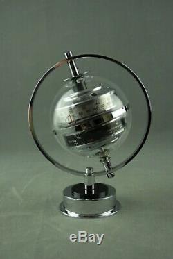 Vintage Sputnik Table Weather Station Barometer Thermometer Art Deco 60s 70s 80s