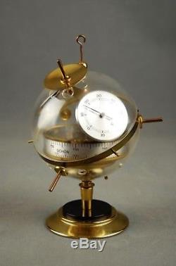 Vintage Sputnik Weather Station Barometer Thermometer Art Deco Germany 50s 60s