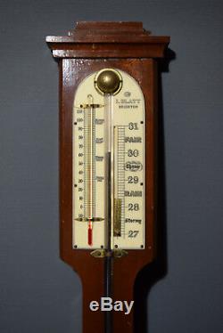 Vintage Stick Barometer Mahogany Georgian Style I Blatt of Brighton