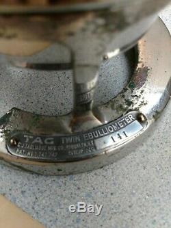 Vintage Tag Twin Ebulliometer Wine Liquid Boiling Point Meter