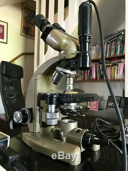 Vintage Vickers M12 Dual Metallurgical/Biological Microscope with Binocular Head