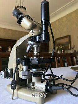 Vintage Vickers M12 Dual Metallurgical/Biological Microscope with Binocular Head