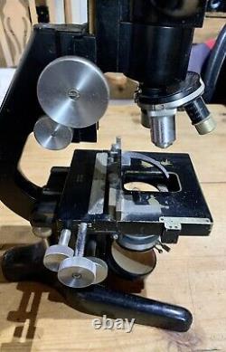 Vintage W. Watson & Sons Bactil High-Power Binocular Microscope circa 1955