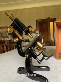 Vintage W. Watson & Sons Ltd Service Microscope No. 44867 circa 1929, Cased