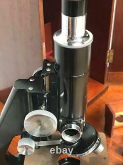 Vintage W. Watson & Sons Service II Microscope in Original Case c1953 6731