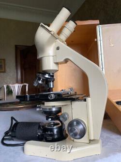 Vintage Watson Bactil-60 Binocular Microscope c1962, Electric Illuminator, Cased