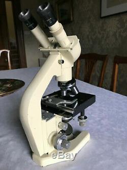 Vintage Watson Bactil Binocular All-Original Technical Microscope, Cased c1962