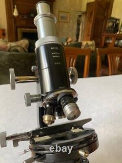 Vintage Watson Bactil Monocular Microscope with Electric Lighting c1959, Cased